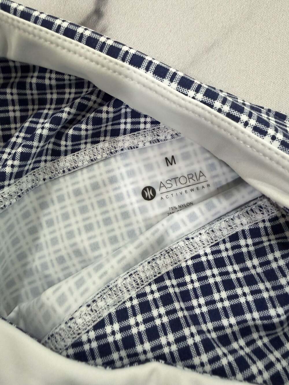 Astoria Activewear Luxe Balance Gingham Sports Bra and Leggings Set - Picture 3 of 6